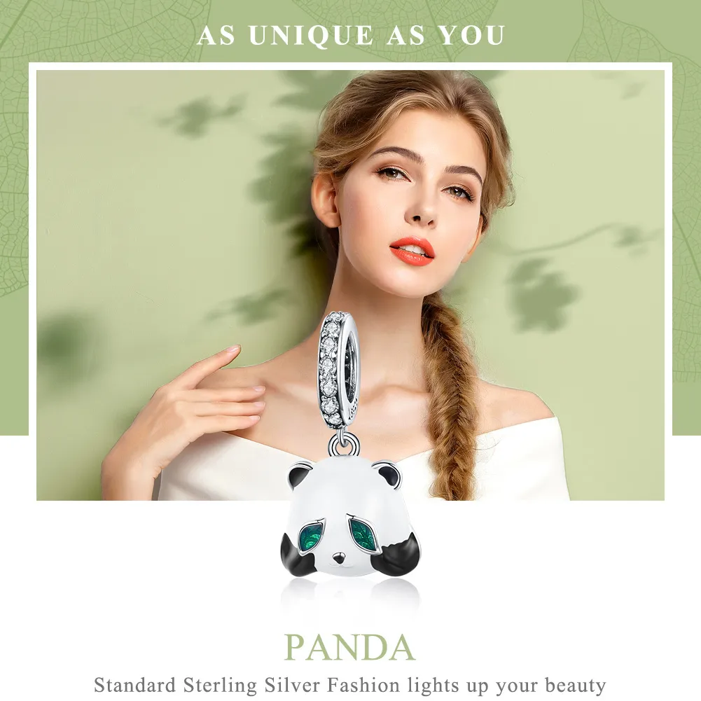 Pandora Style Silver Panda Dangle - SCC1096