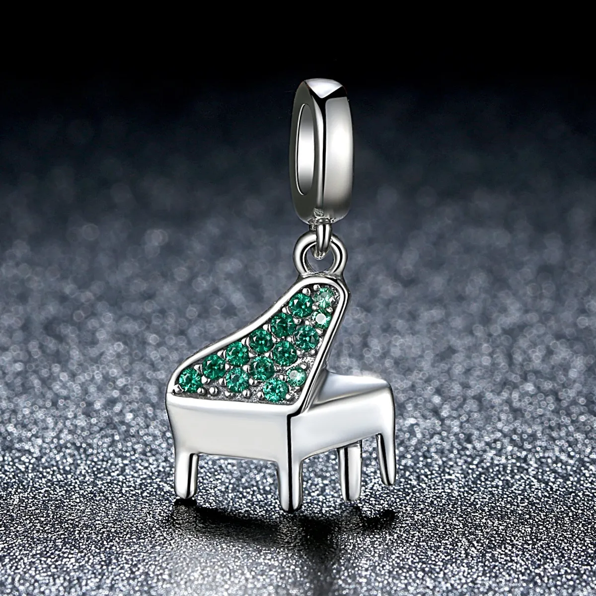 Pandora Style Silver Piano Dangle - SCC111