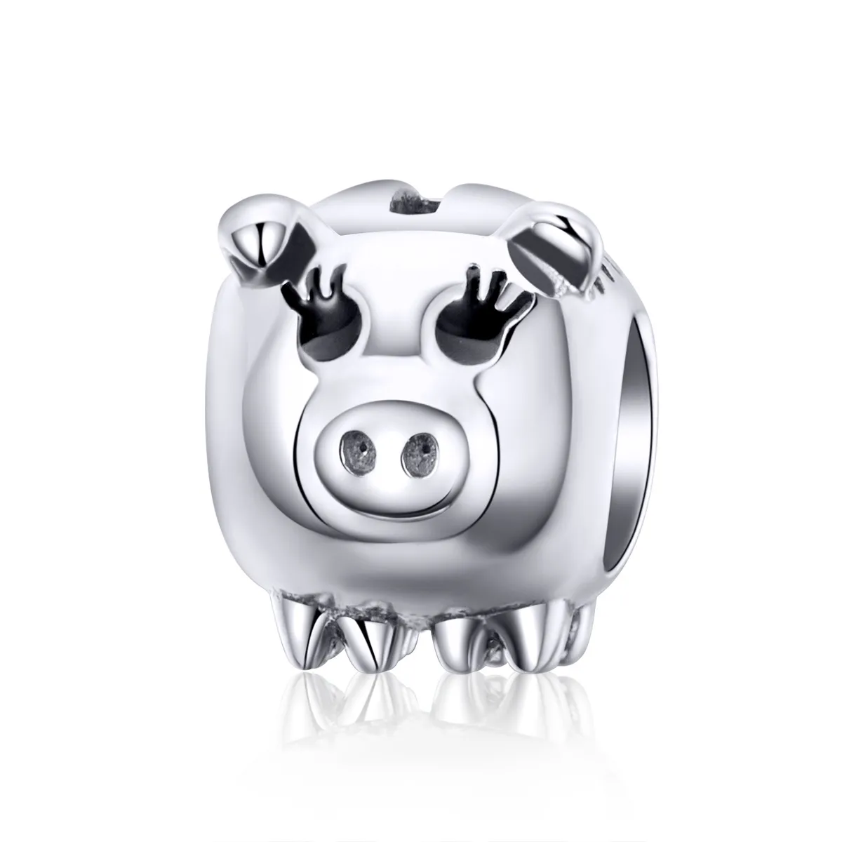 Pandora Style Silver Piggy Charm - SCC1051