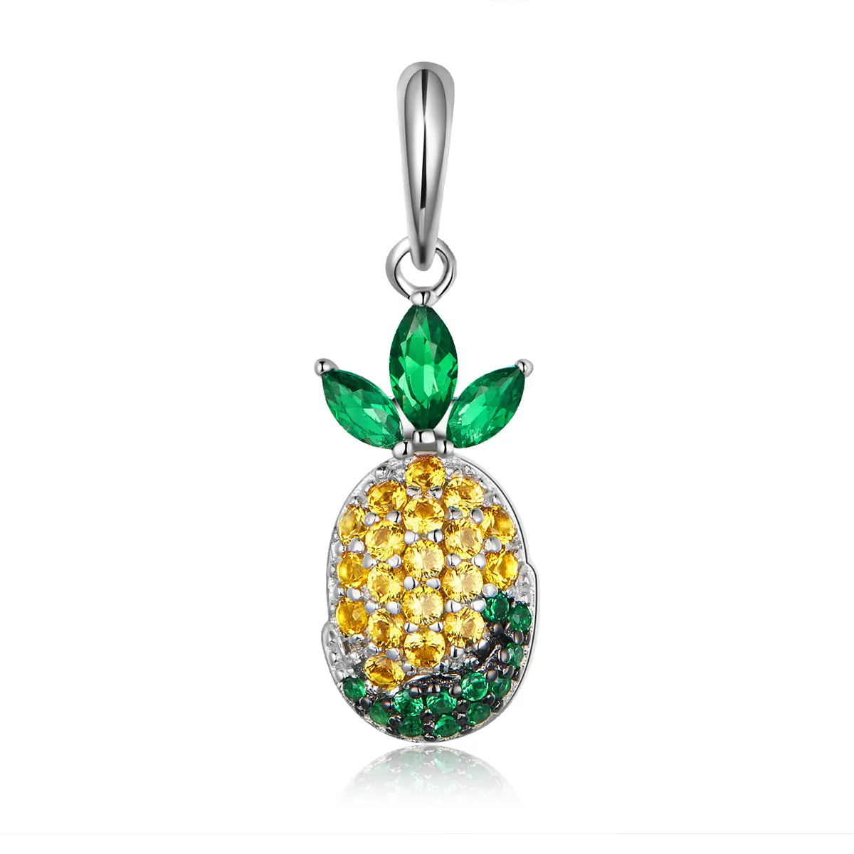 Pandora Style Silver Pineapple Dangle - SCC1076