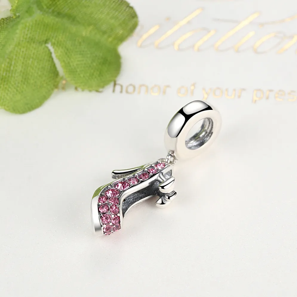 Pandora Style Silver Queen's High Heels Dangle - SCC028