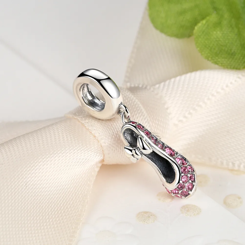 Pandora Style Silver Queen's High Heels Dangle - SCC028