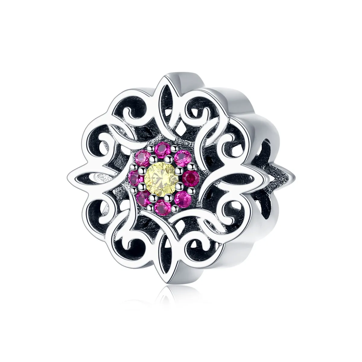 Pandora Style Silver Retro Kaleidoscope Charm - SCC1108