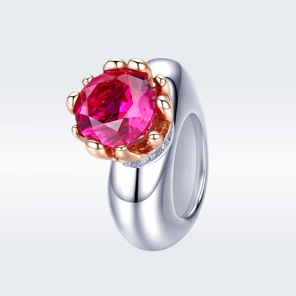 Pandora Style Silver & Rose Gold Inborn Queen Spacer - SCC1116