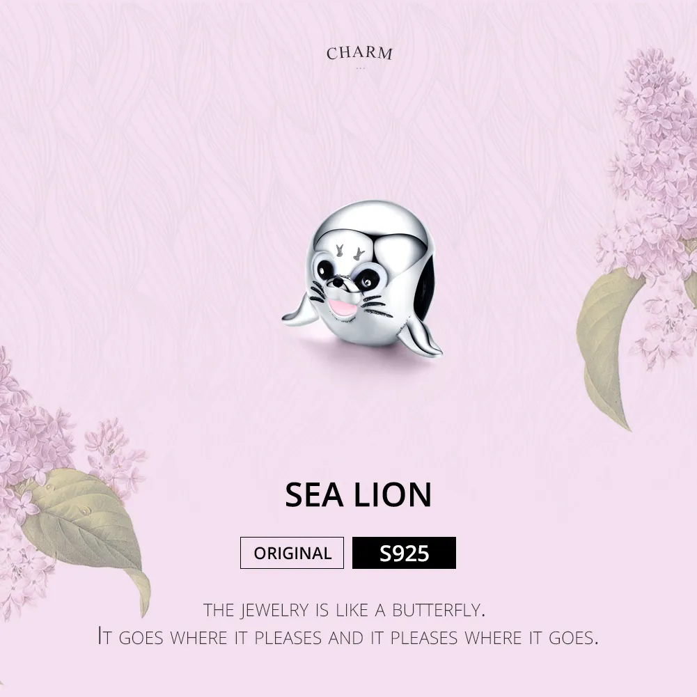 Pandora Style Silver Sea Lion Charm - SCC1253