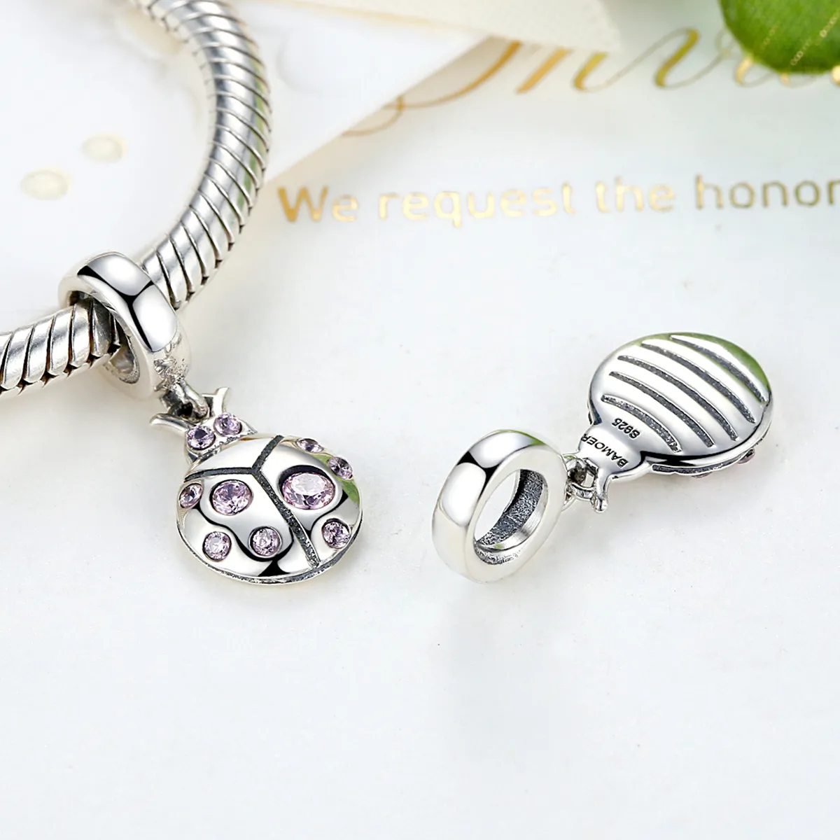 Pandora Style Silver Small Beetle Dangle - SCC023
