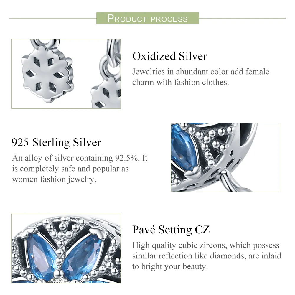 Pandora Style Silver Snow Charm - SCC1100