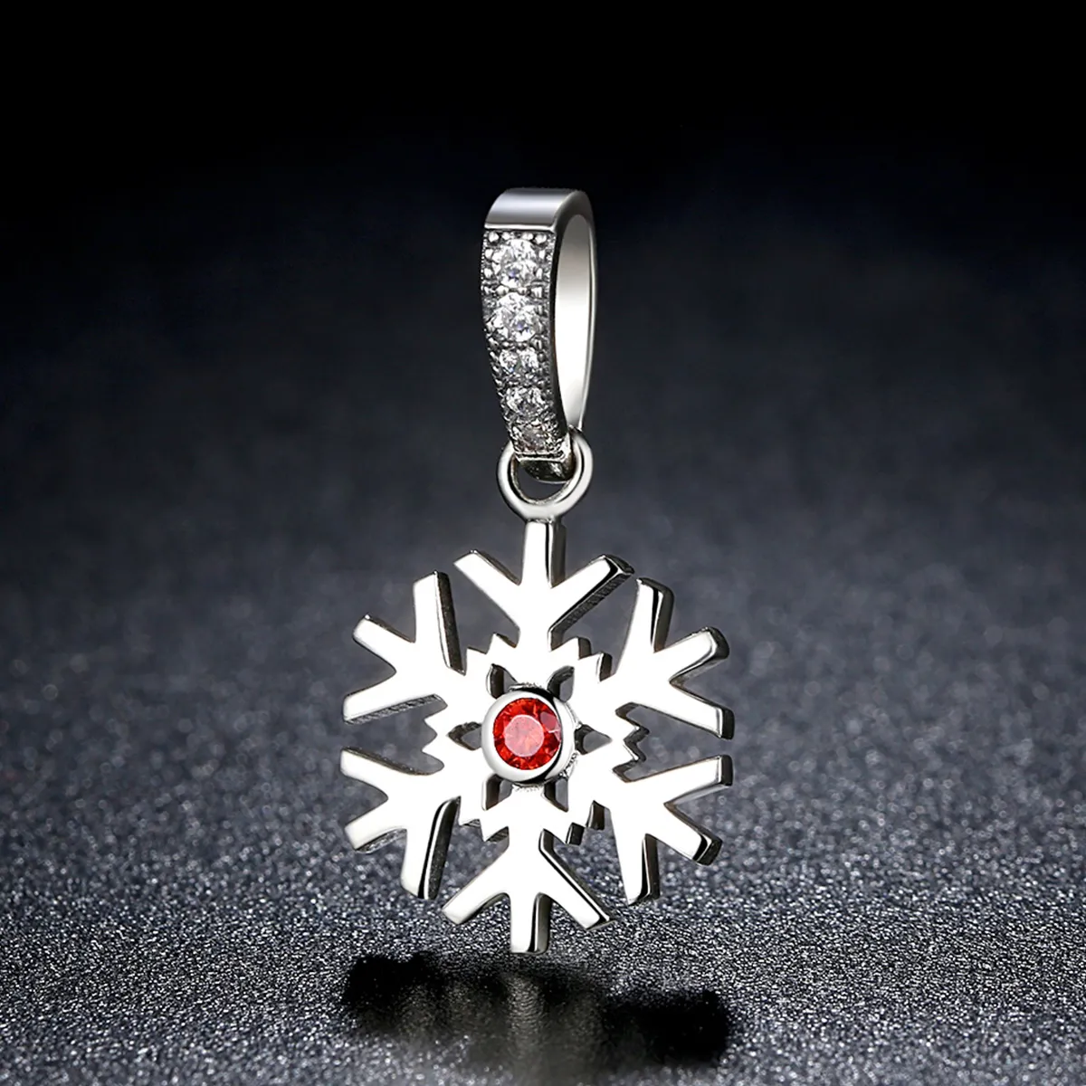 Pandora Style Silver Snowflake Dangle - SCC075