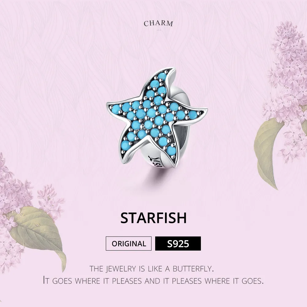 Pandora Style Silver Starfish Charm - SCC1313
