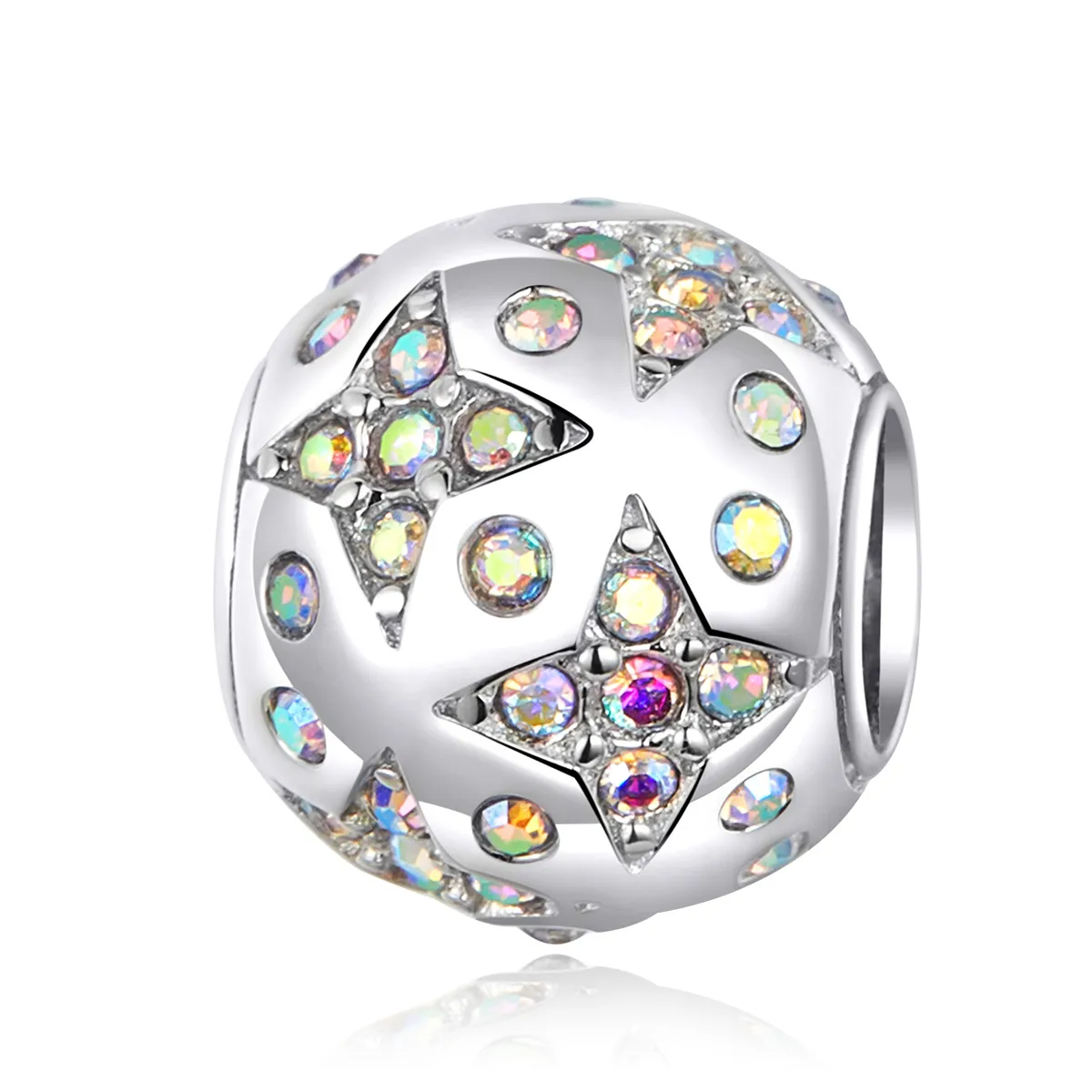 Pandora Style Silver Stars Charm - SCC1308