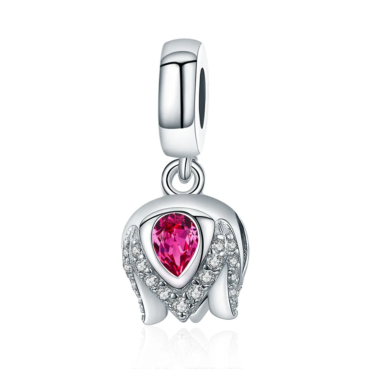 Pandora Style Silver Story of Tulip Dangle - SCC1027