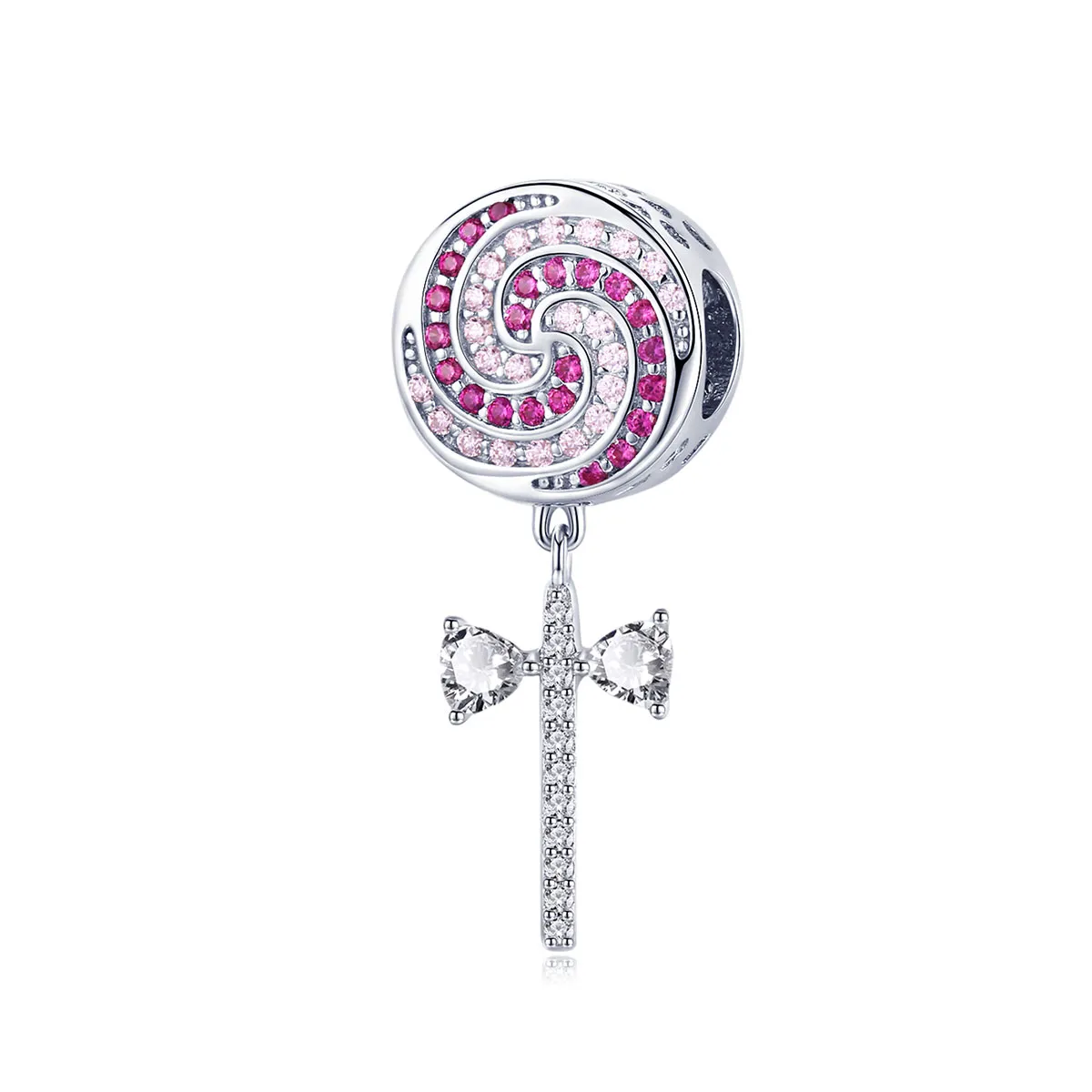 pandora style silver sweet lollipop dangle scc1136