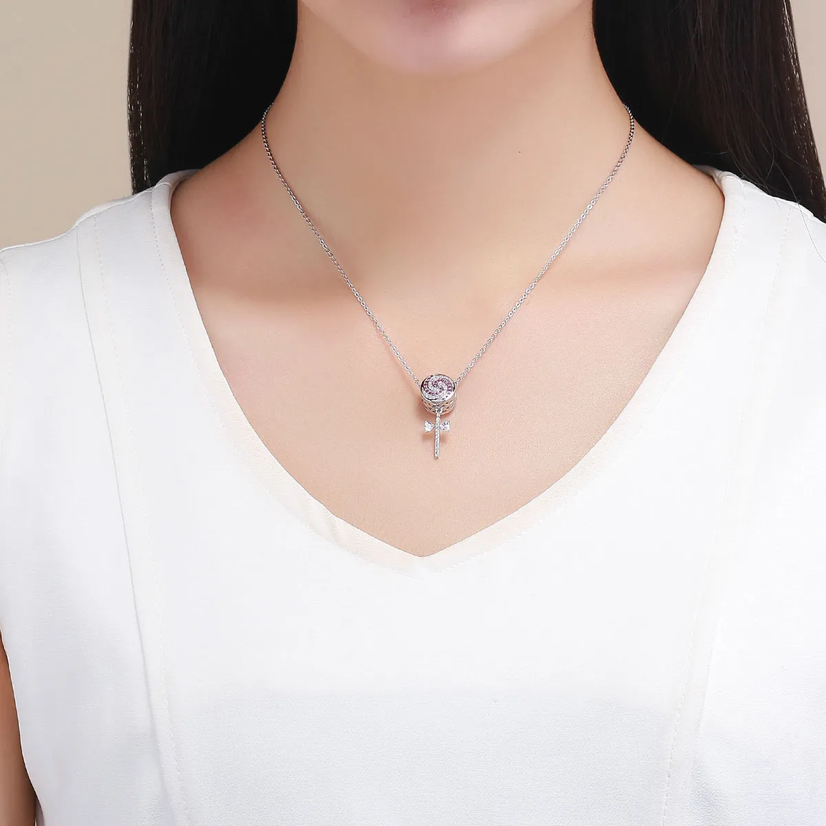 Pandora Style Silver Sweet Lollipop Dangle - SCC1136