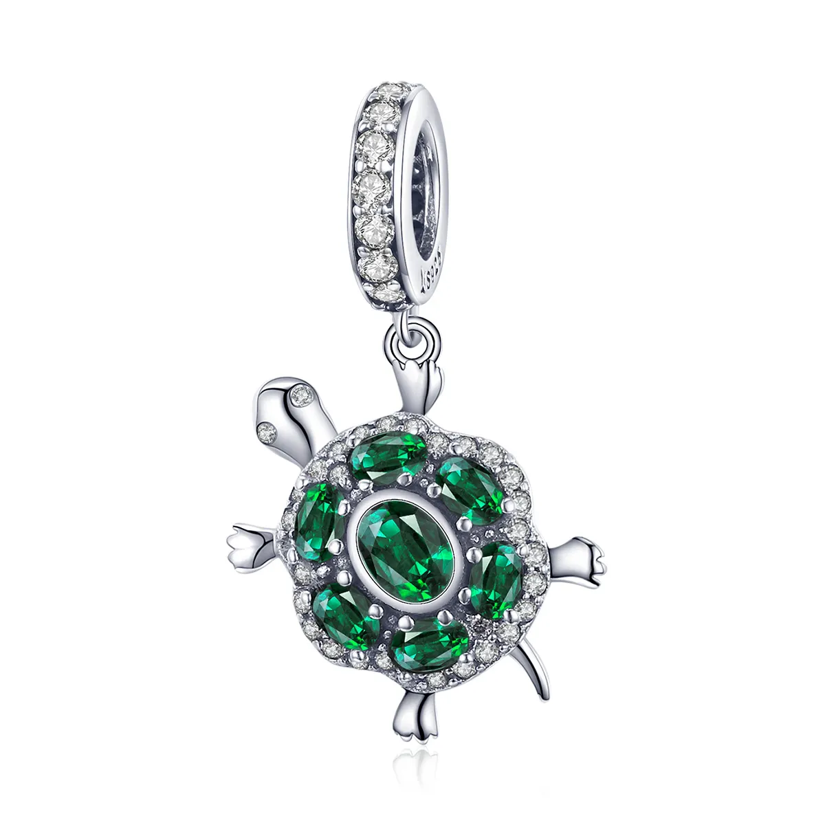 pandora style silver tortoise dangle scc1017