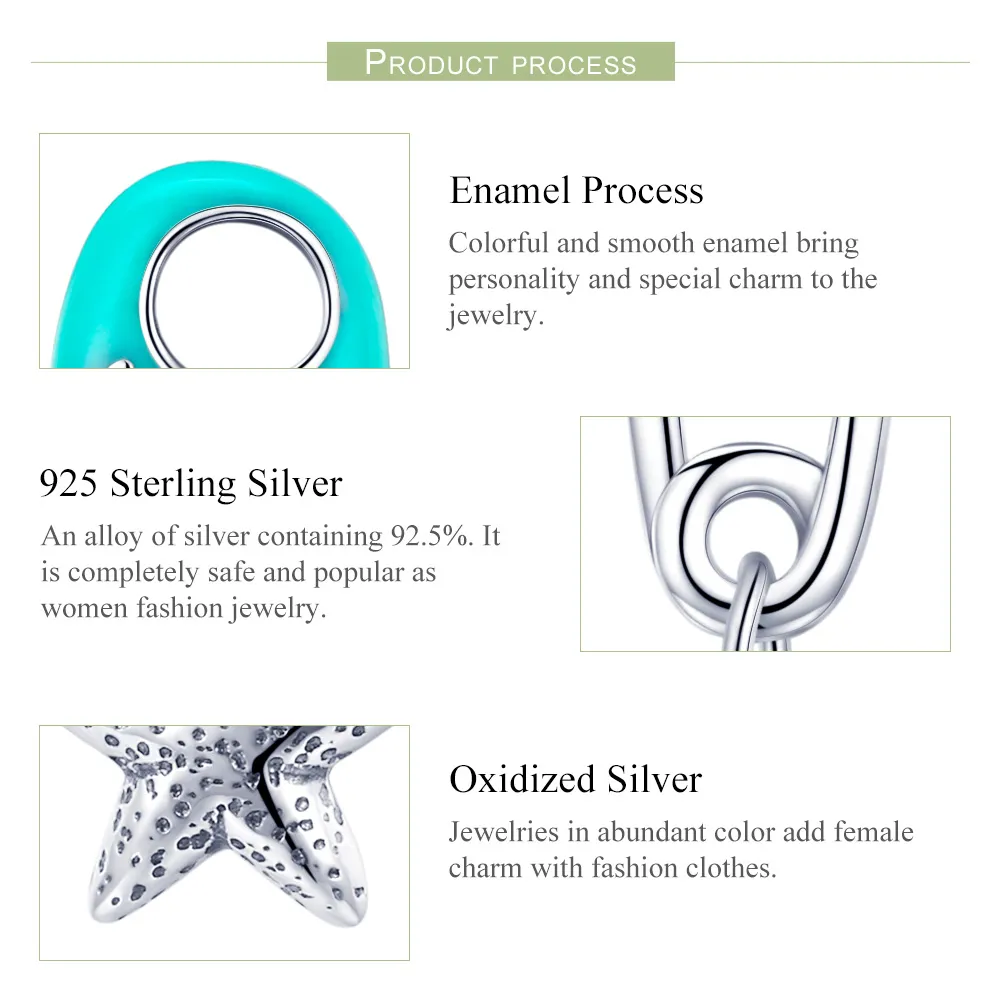 Pandora Style Silver Twinkling Star Dangle - SCC1000