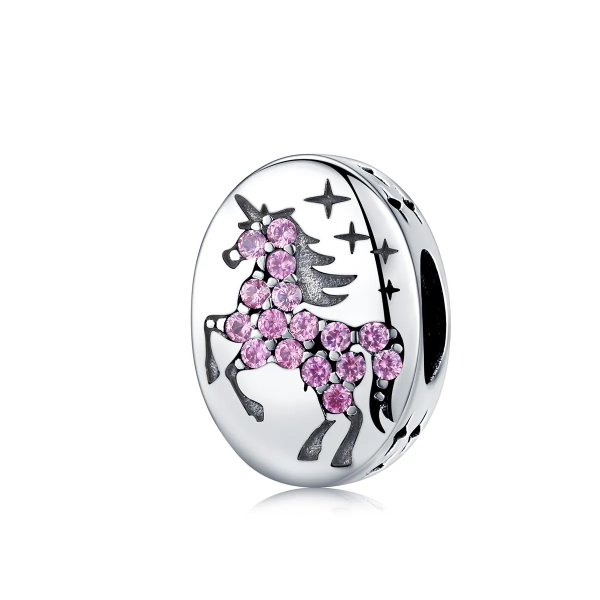 pandora style silver unicorn charm scc1272