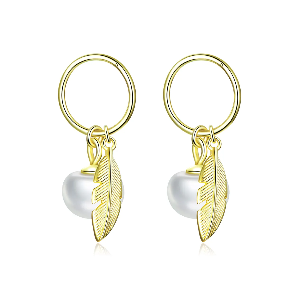 Pandora Style Gold-Plated Look Forward To Hanging Earrings - SCE671