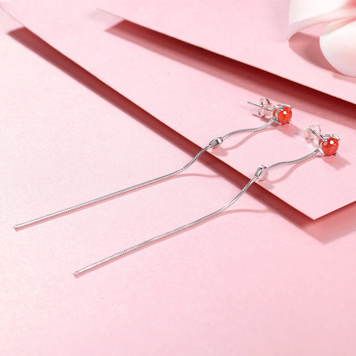 Pandora Style Silver Affectionate Hanging Earrings - SCE252