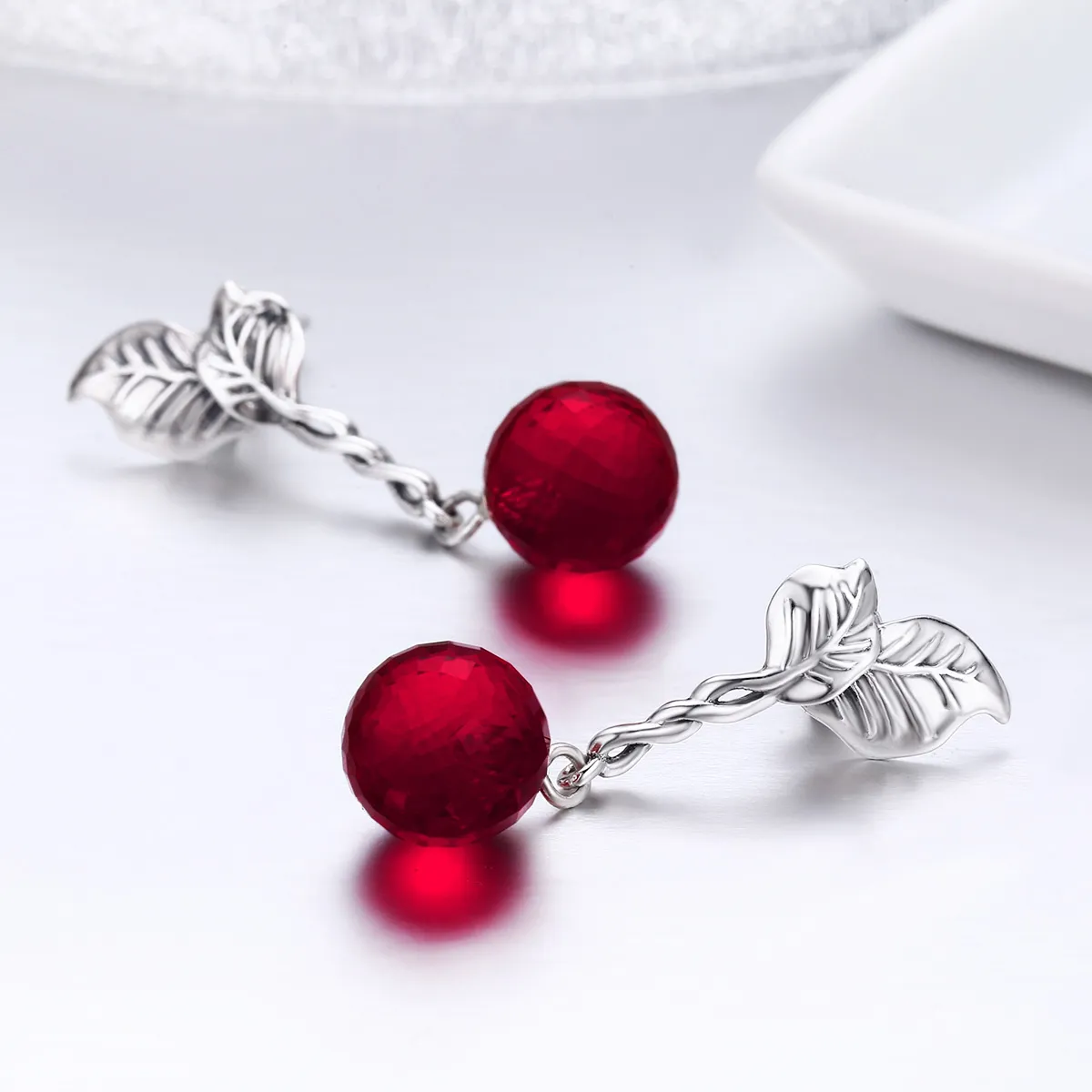 Pandora Style Silver Fruit of Passion Hanging Earrings - SCE356