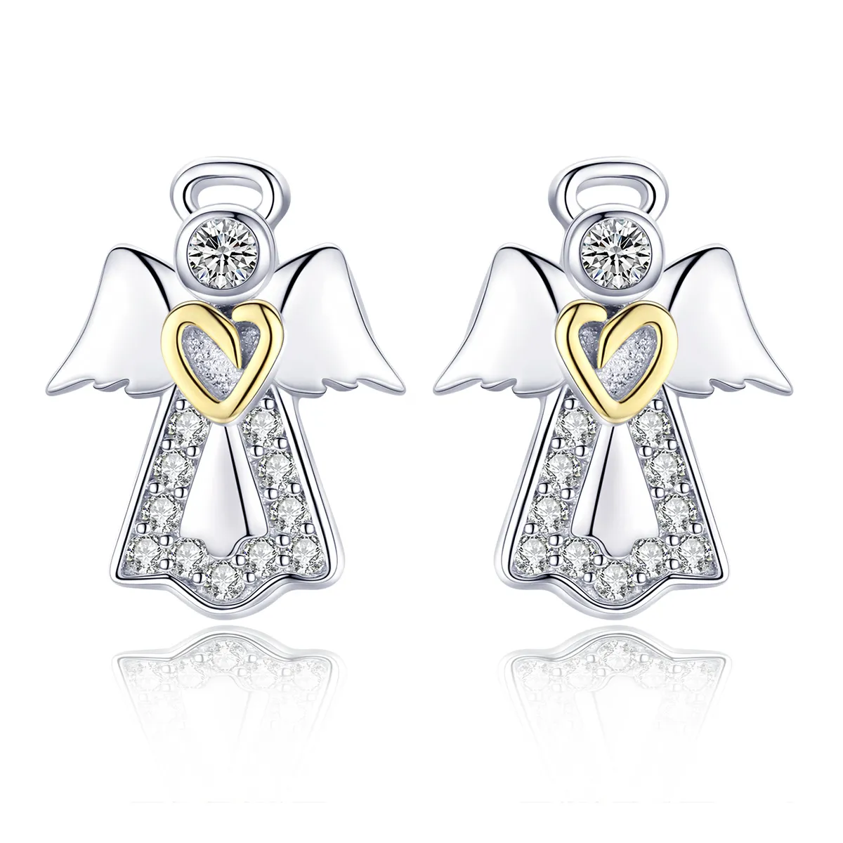 Pandora best sale angel earrings