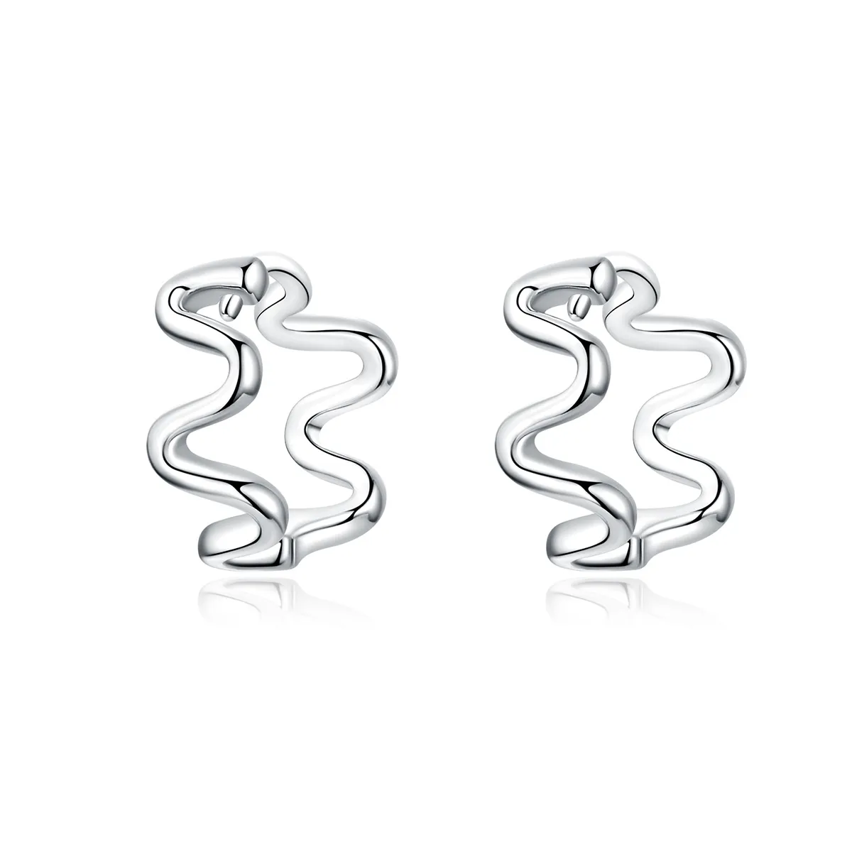 pandora style silver heartbeats radians stud earrings sce672