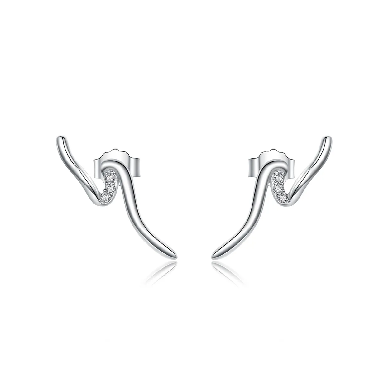 pandora style silver heartbeats stud earrings sce620