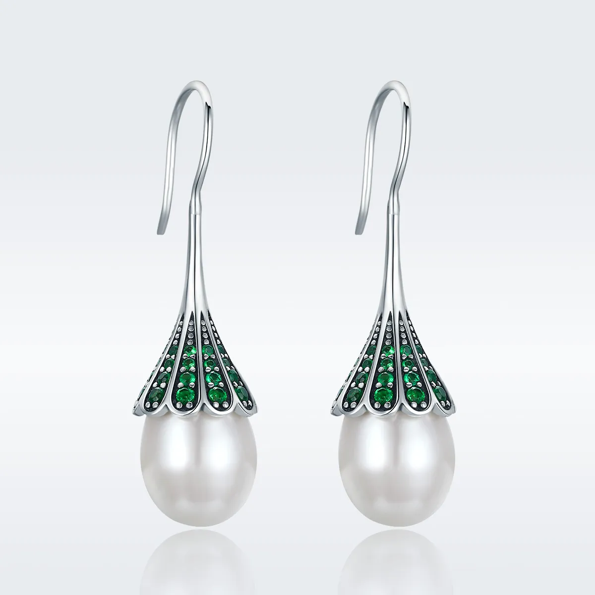 Pandora Style Silver Her Whisper Hanging Earrings - SCE204
