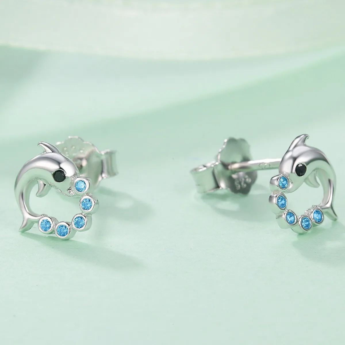 Pandora Style Silver Ocean Spirit Stud Earrings - SCE179