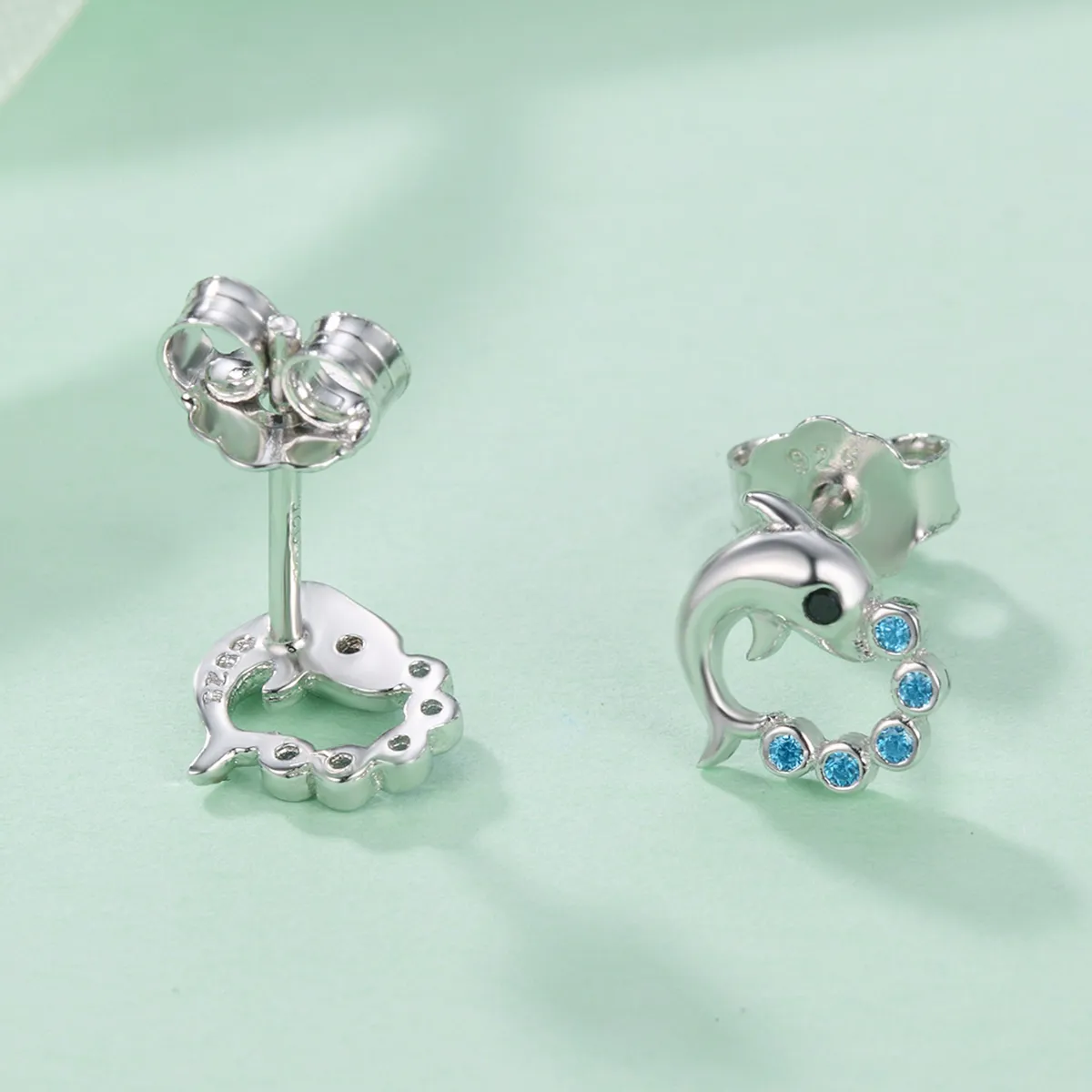 Pandora Style Silver Ocean Spirit Stud Earrings - SCE179