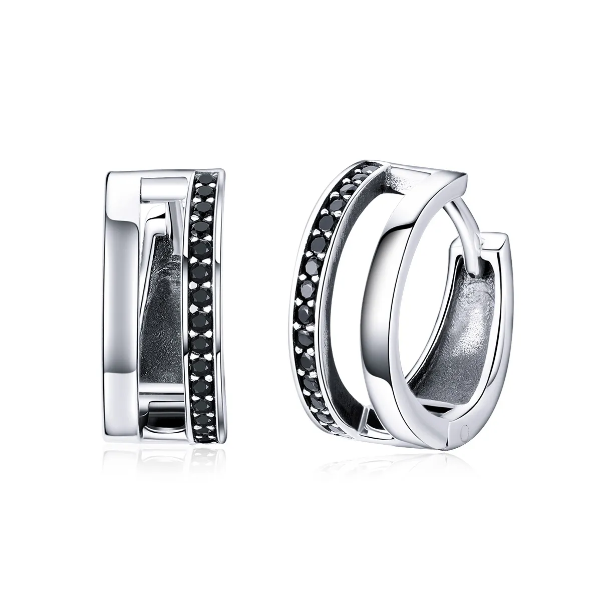 pandora style silver pure love hoop earrings sce444