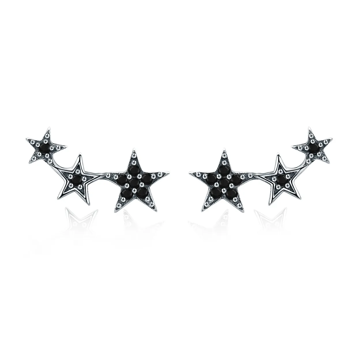 Pandora Style Silver Secrets of Stars Stud Earrings - SCE292