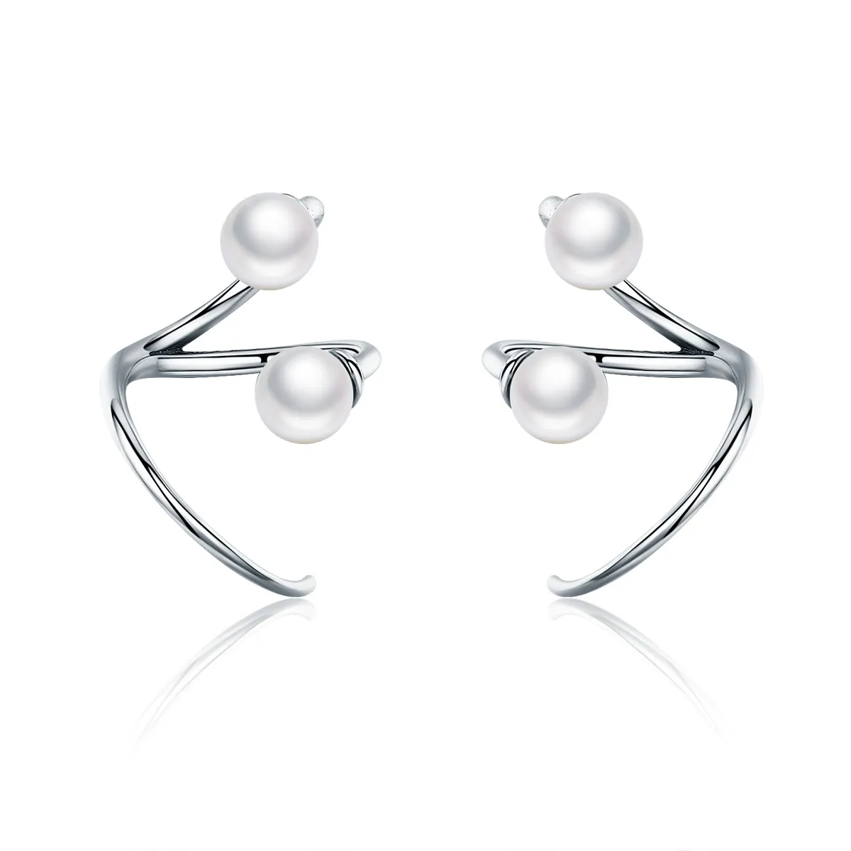 pandora style silver tender you stud earrings sce306