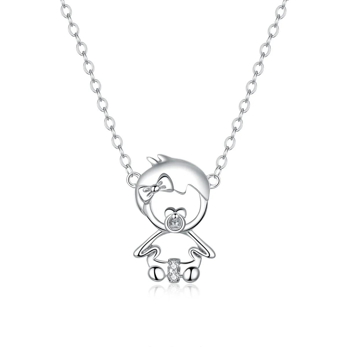 Pandora Style Silver Baby Necklace - SCN368
