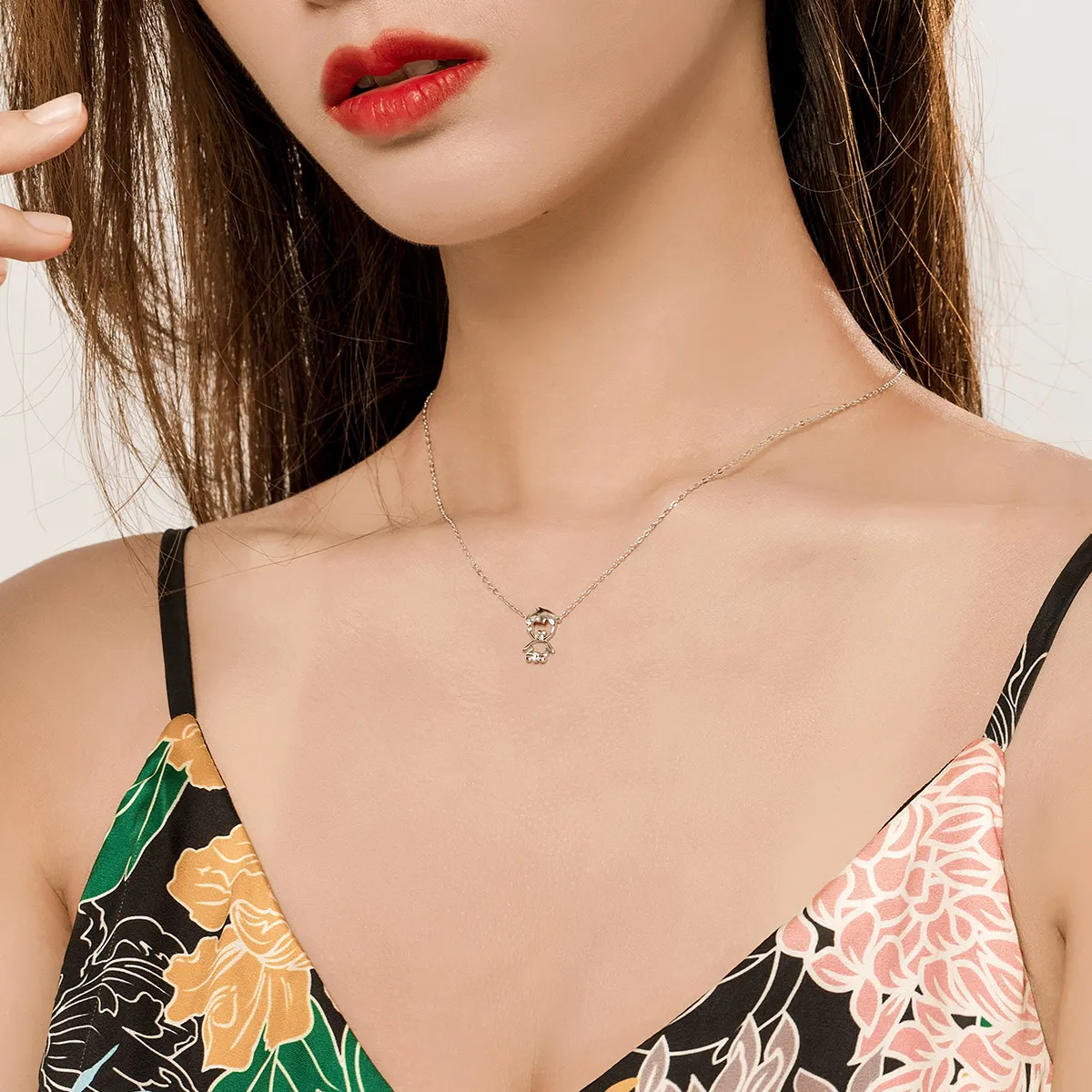 Pandora Style Silver Baby Necklace - SCN368