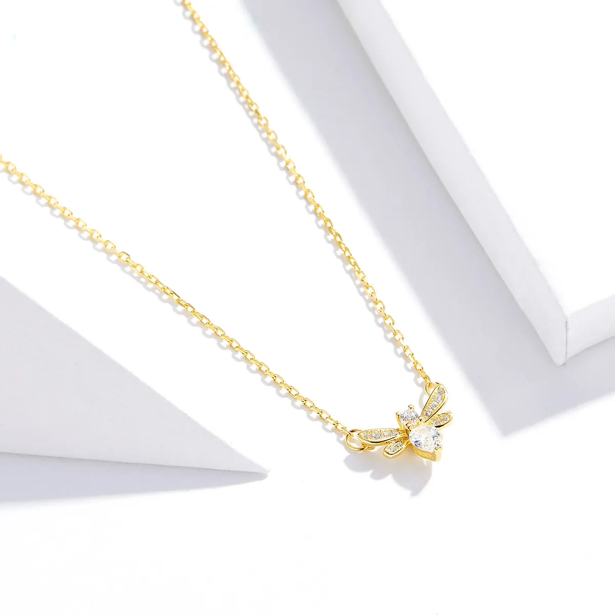 Pandora Style Silver Bee Necklace - SCN373