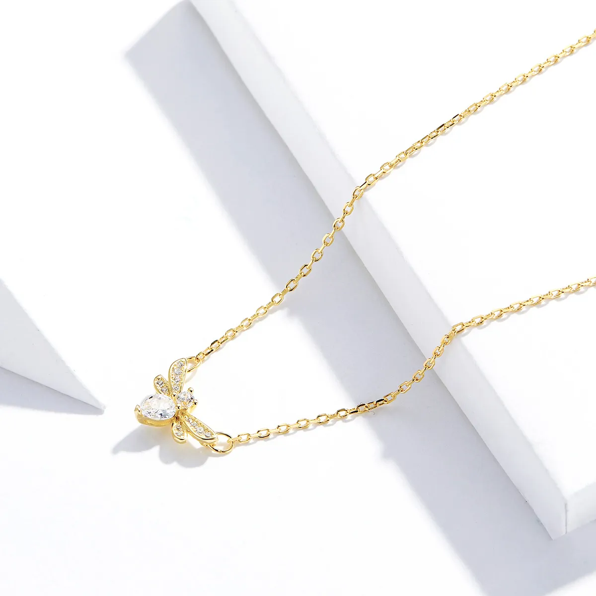 Pandora Style Silver Bee Necklace - SCN373