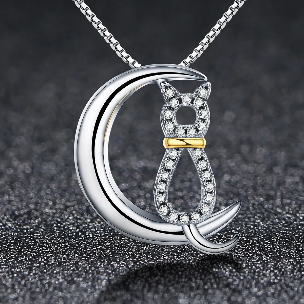 Pandora Style Silver Cat Dream Necklace - SCN122