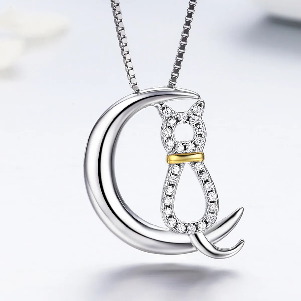 Pandora Style Silver Cat Dream Necklace - SCN122
