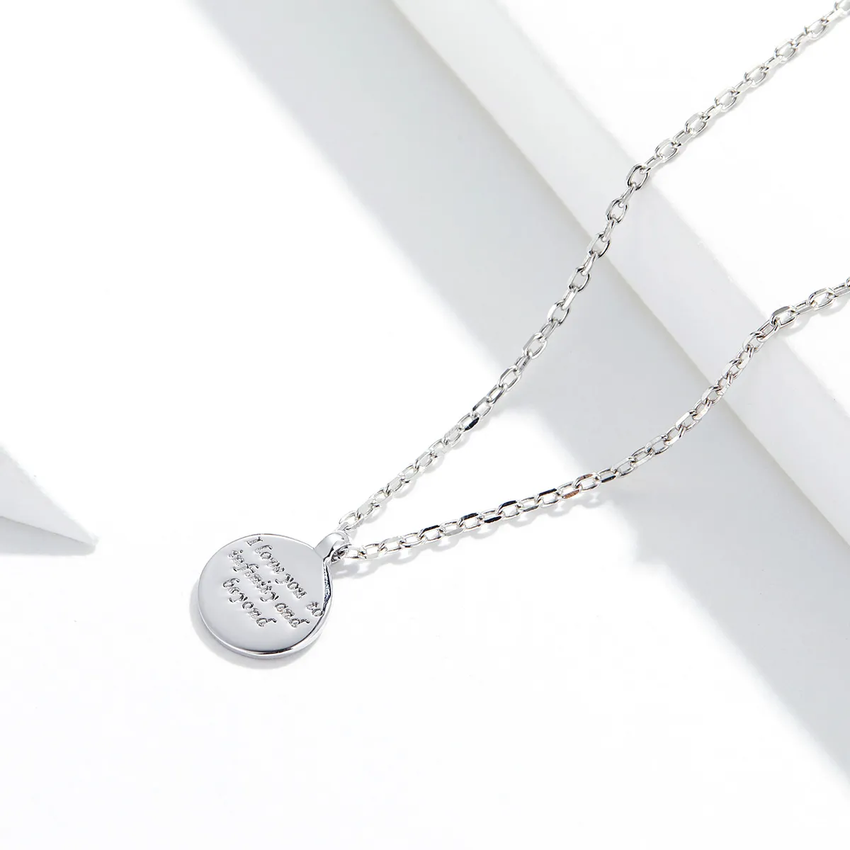 Pandora Style Silver Confessions Necklace - SCN374