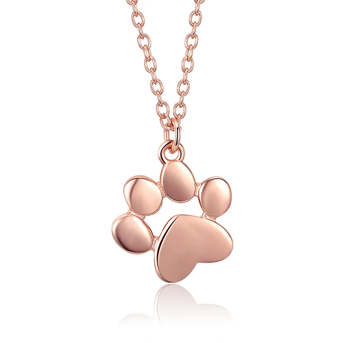 Pandora Style Silver Cute Paw Necklace - SCN275-3