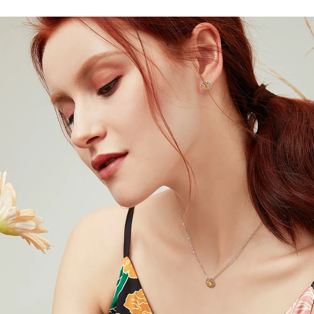 Pandora Style Silver Daisy Necklace - SCN184-A