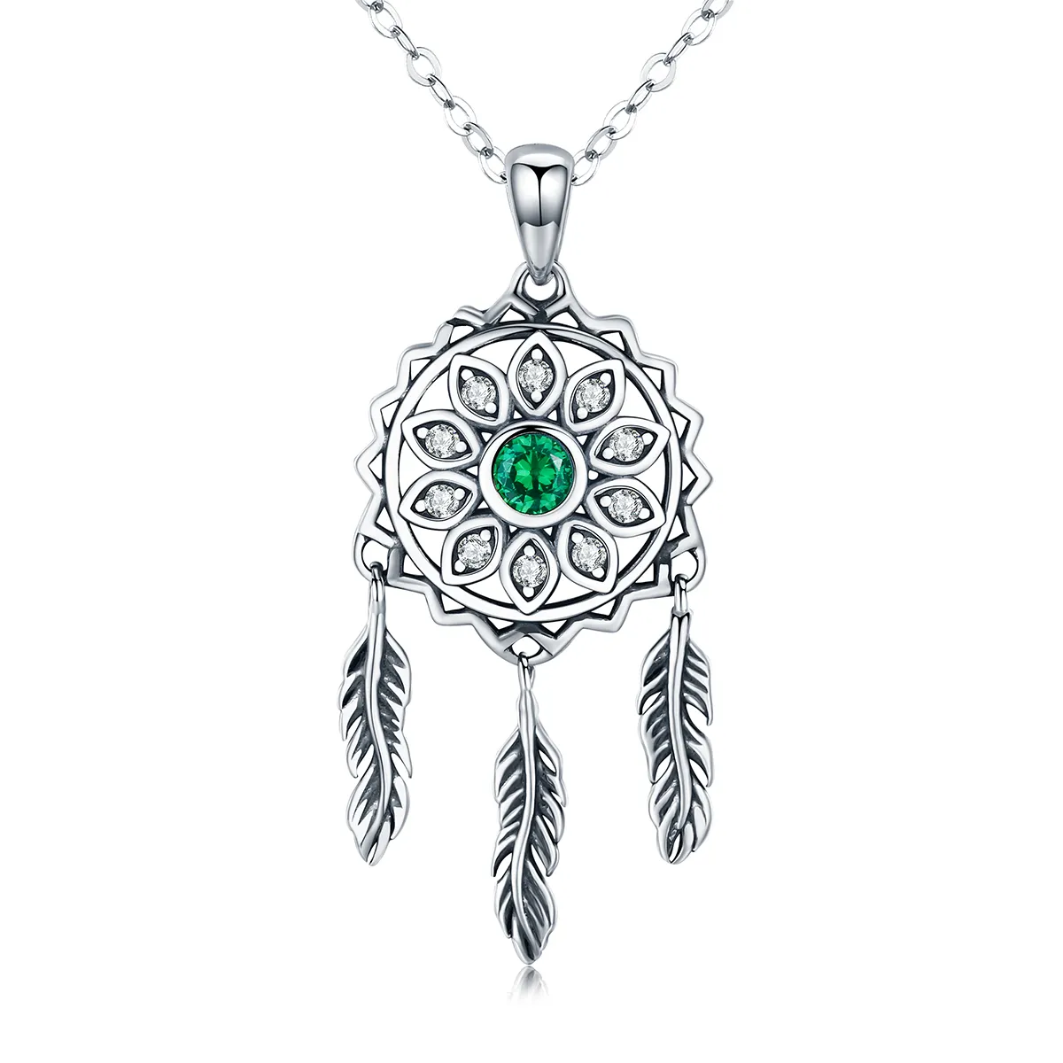 Pandora Style Silver Dreamcatcher Necklace - SCN263