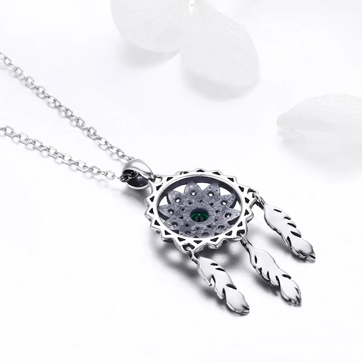 Pandora Style Silver Dreamcatcher Necklace - SCN263