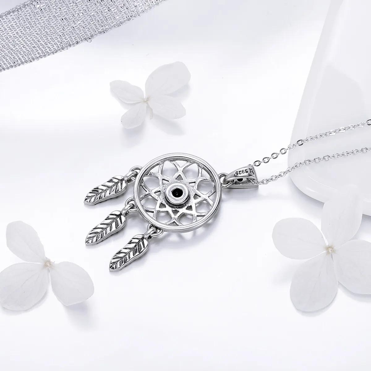 Pandora Style Silver Dreamcatcher Necklace - SCN279