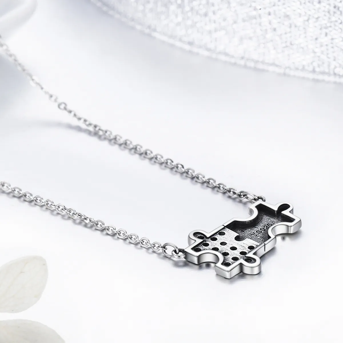 Pandora Style Silver Dynamic Puzzle Necklace - SCN129
