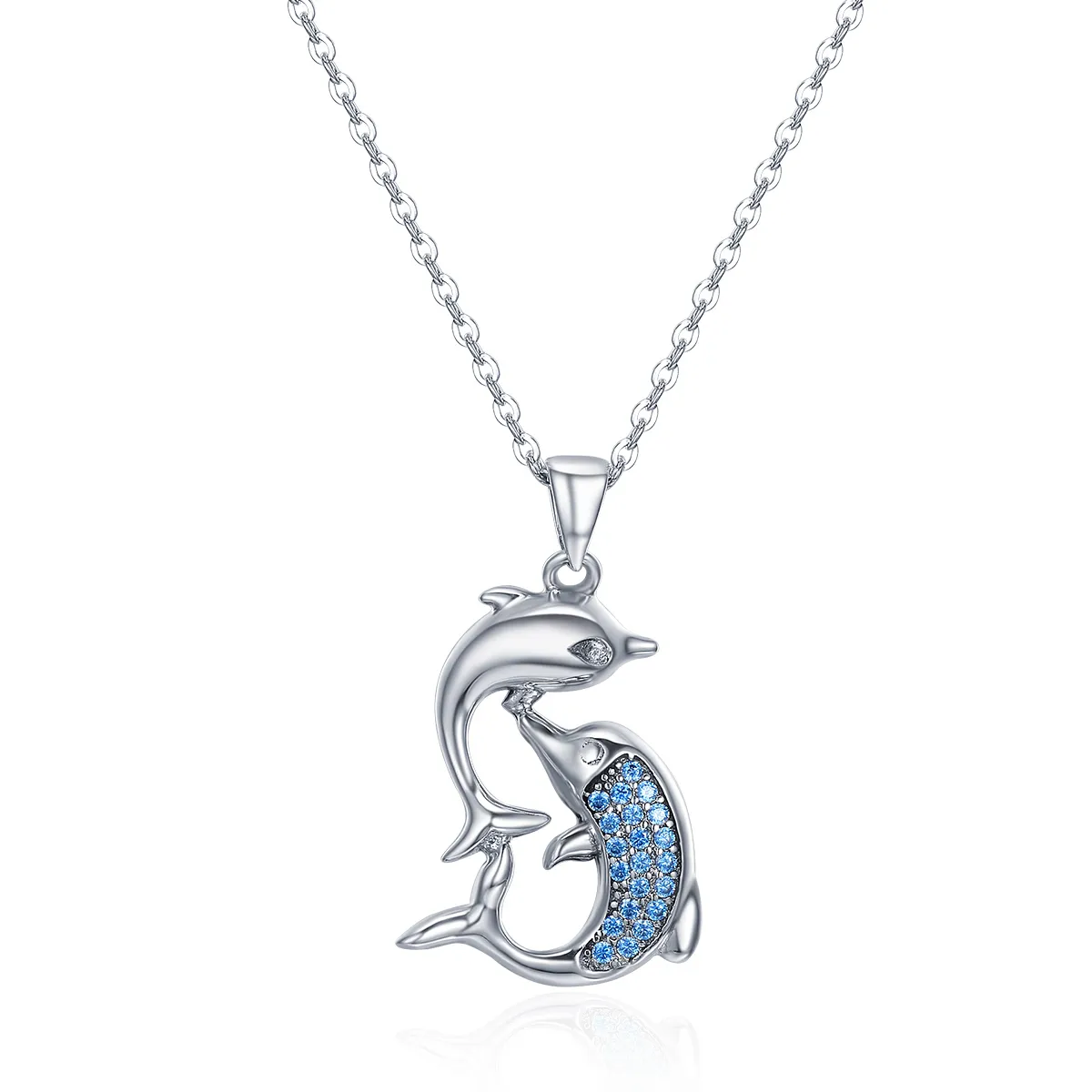Pandora Style Silver Fantasy Dolphin Necklace - SCN168
