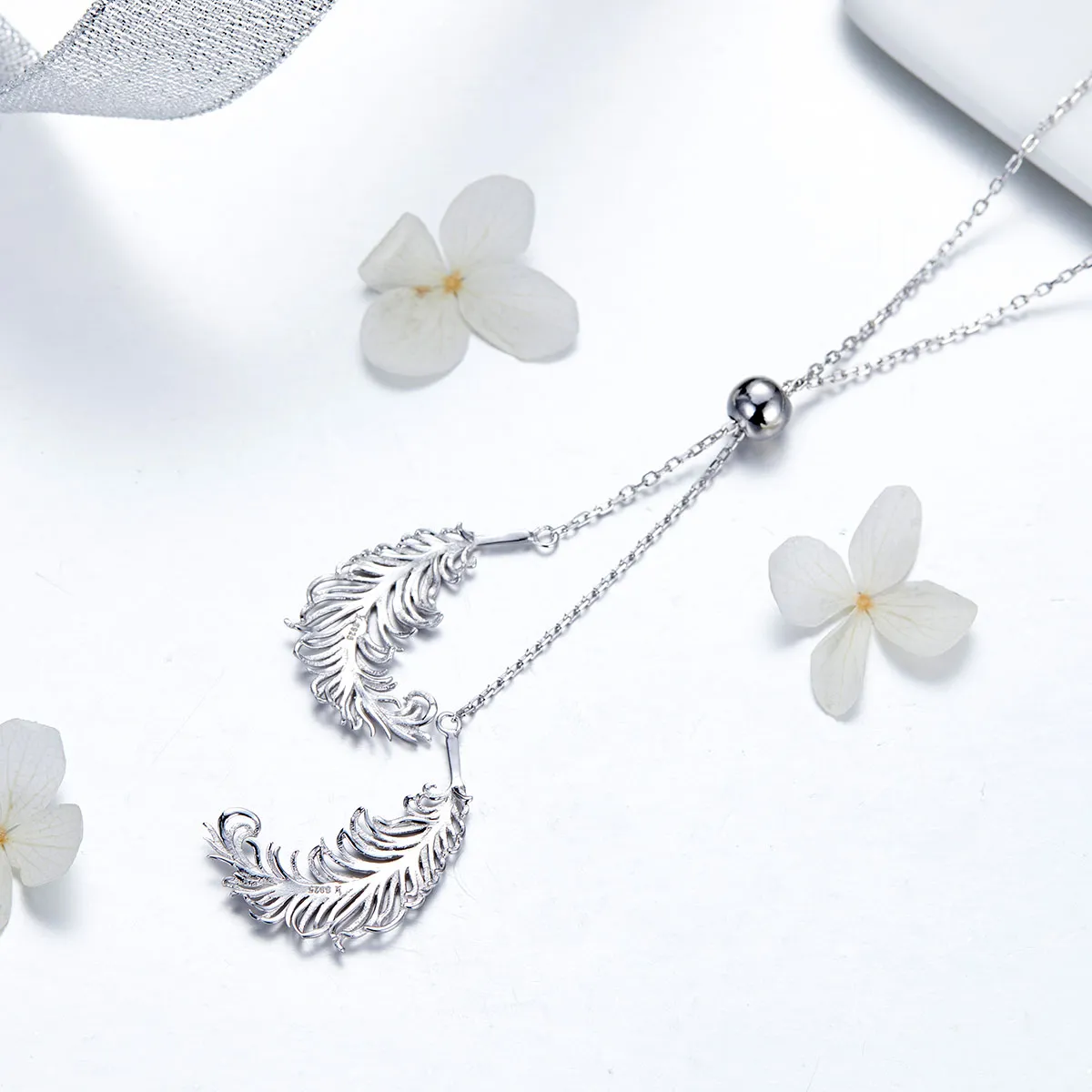 Pandora Style Silver Gently Love Necklace - SCN322