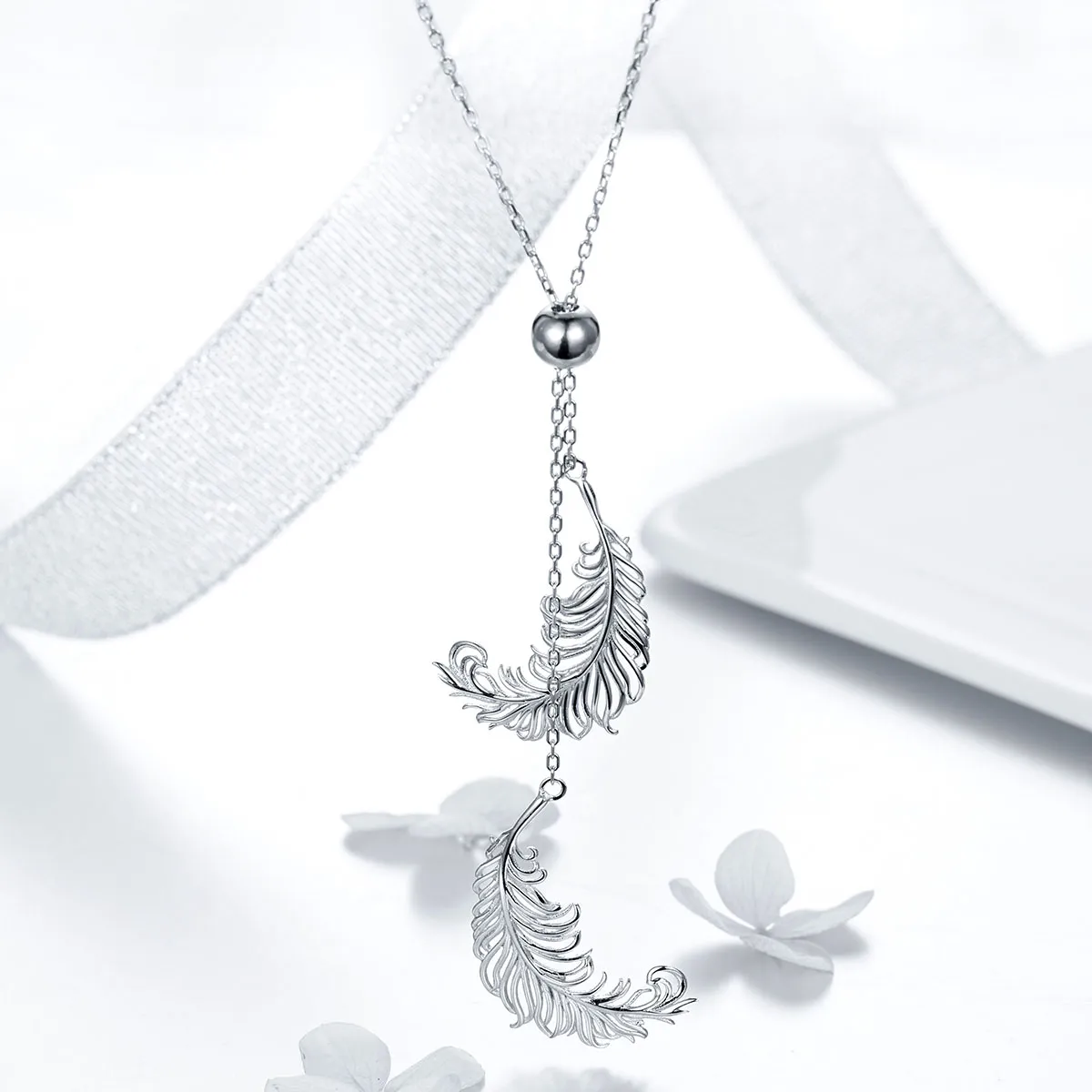 Pandora Style Silver Gently Love Necklace - SCN322