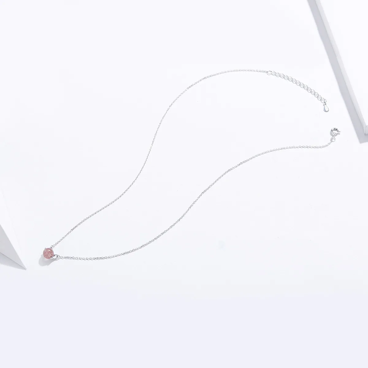 Pandora Style Silver Glass Kitty Necklace - SCN335