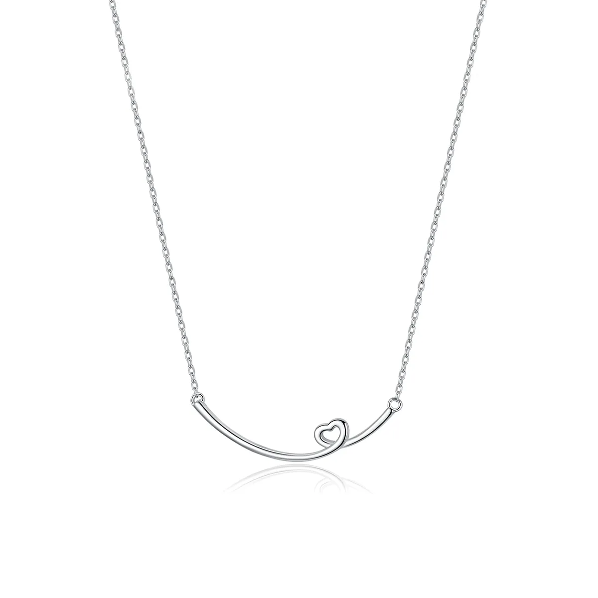 Pandora Style Silver Happy Smile Necklace - SCN381